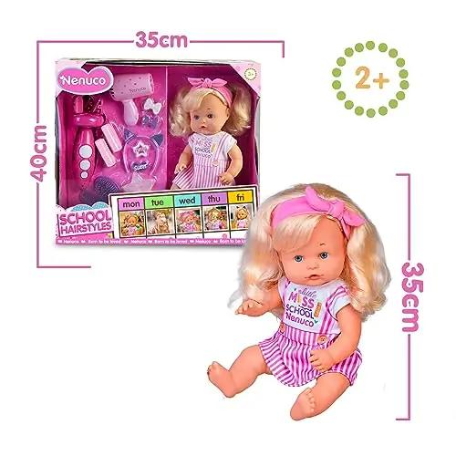 Nenuco beebinukk 35 cm blondide juustega — soengute mäng – detailne vaade
