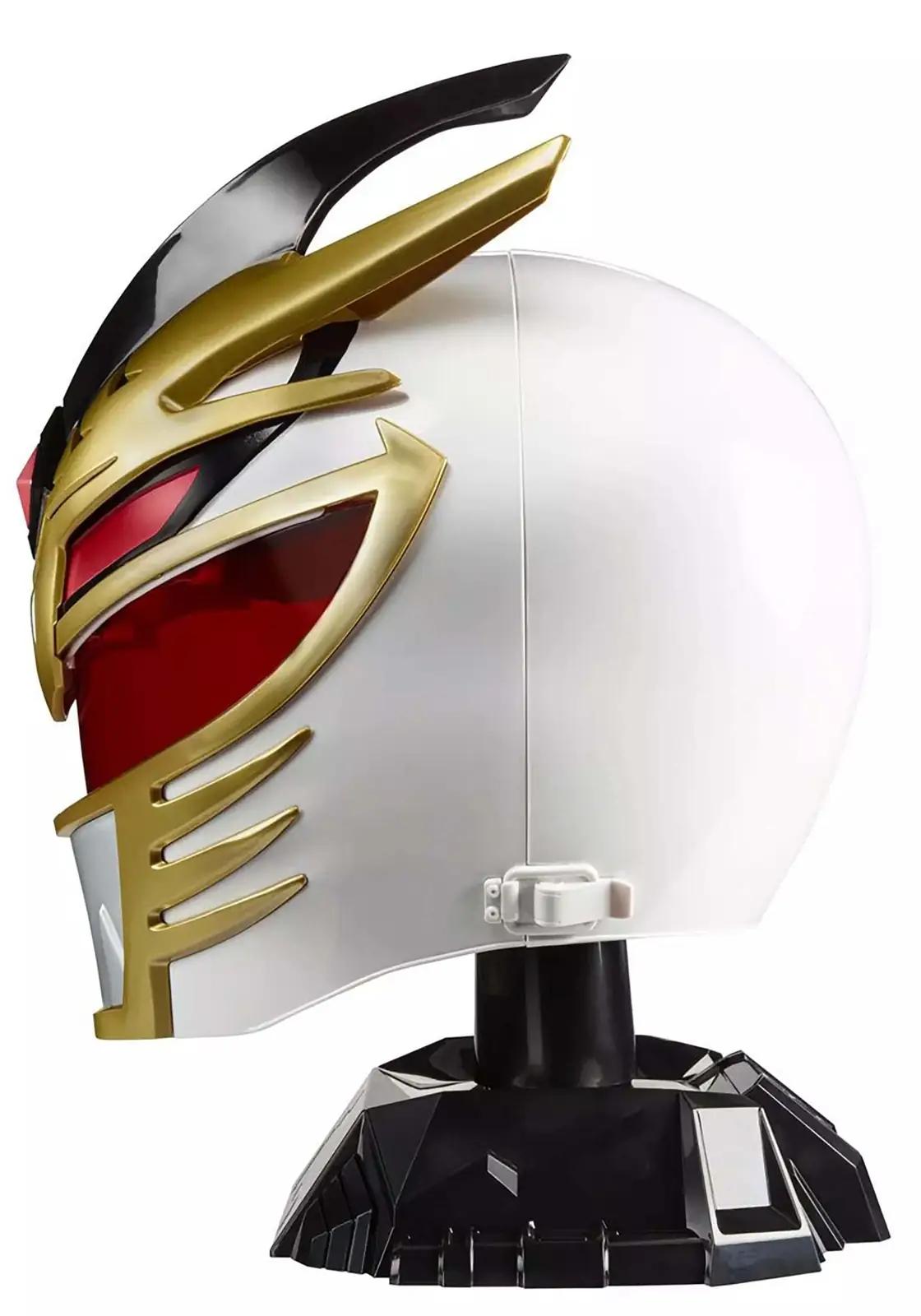 Power Rangers kuldne PVC elektriline Lord Drakkon helm – pakend ja tarvikud