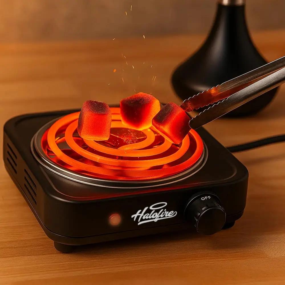 Halofire elektriline shisha-keedur 1000W — vastupidav must – lisavaade
