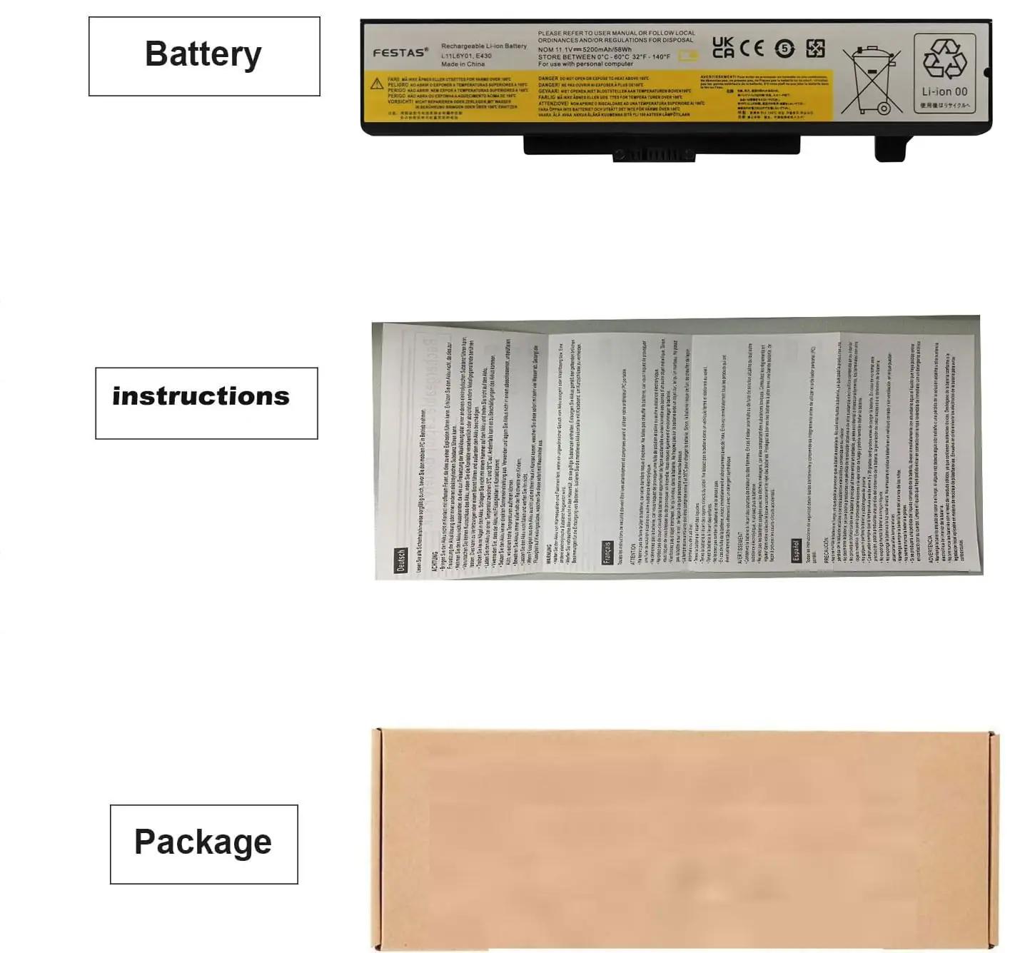 FESTAS vastupidav sülearvutiaku 11,1 V 5200 mAh – pilt 9