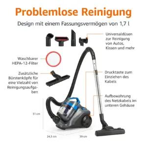 Amazon Basics VCS38A13L-B-* põrandatolmuimejad – detailne lähivaade