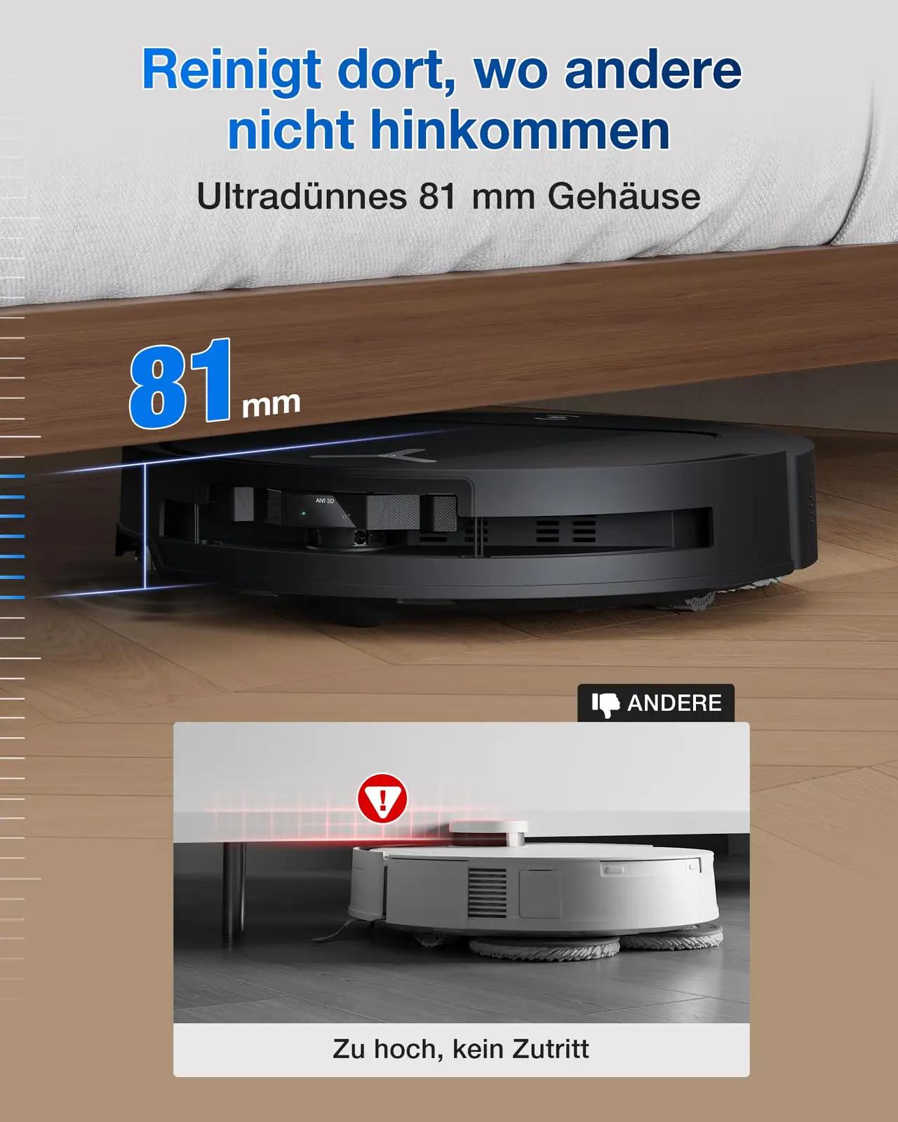 ECOVACS tolmu- ja mopp-robot – õhuke 81 mm puhastuslahendus – pilt 7