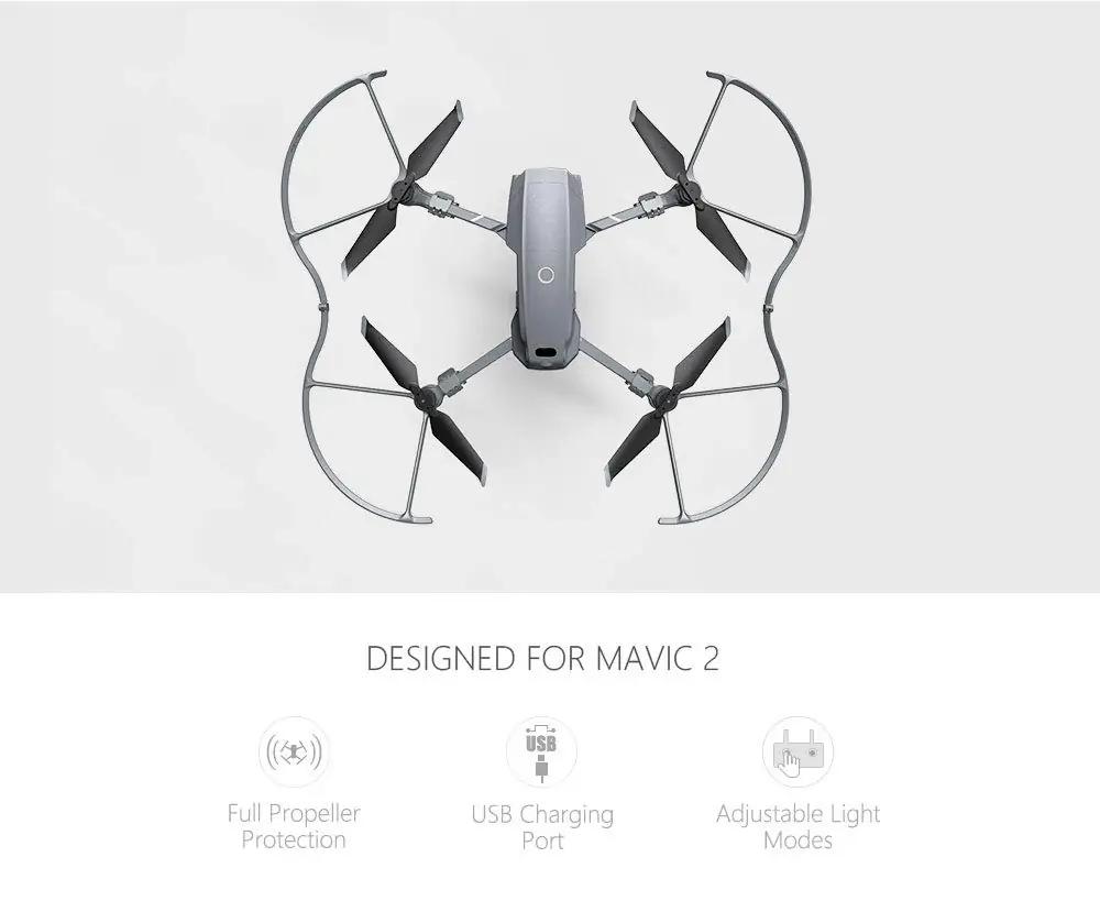 PGYTECH kaitsev propellerikaitse LED-valgustusega DJI Mavic 2 – pakend ja tarvikud