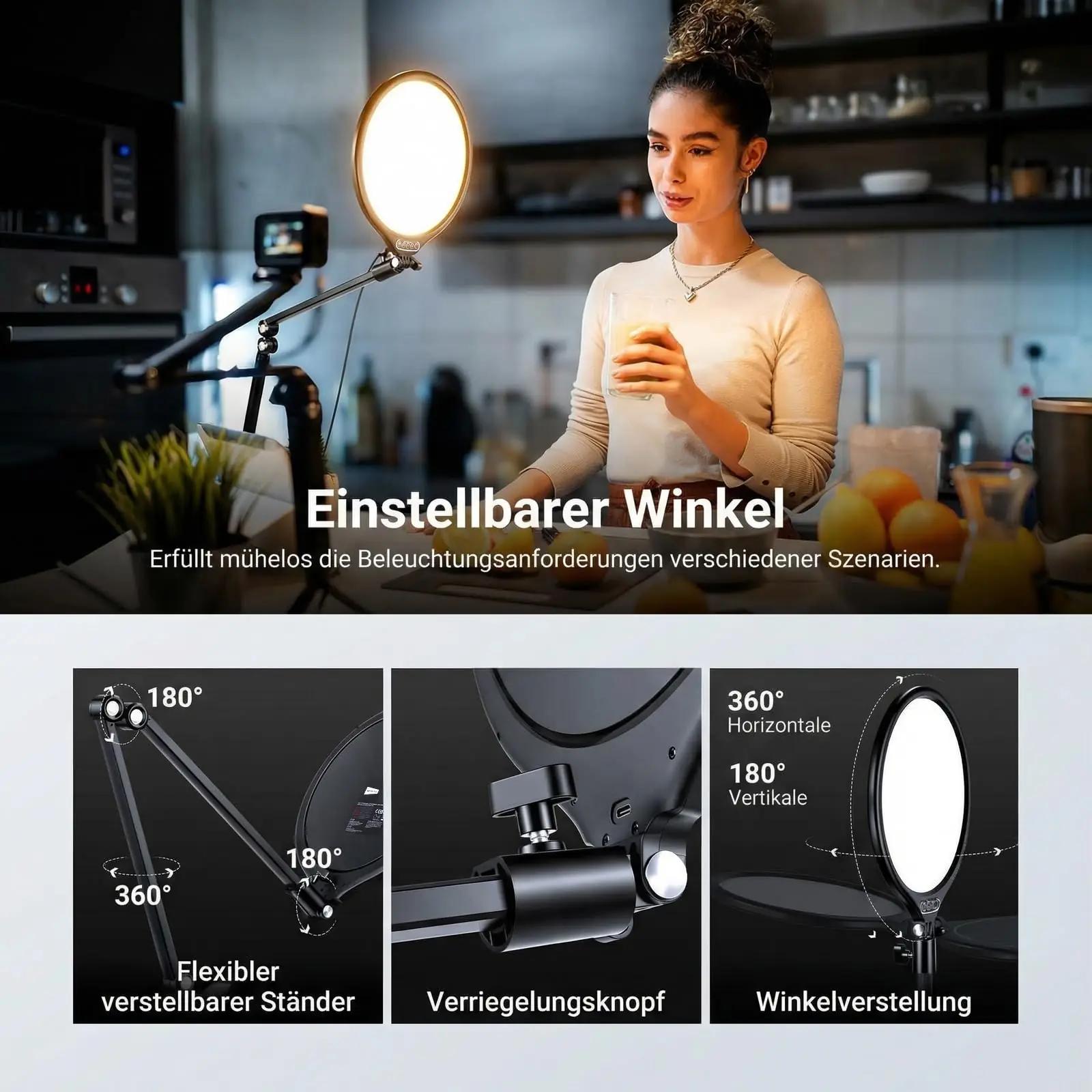 NEEWER LED-laudlamp, reguleeritav ringvalgus fotosessioonideks – lisavaade