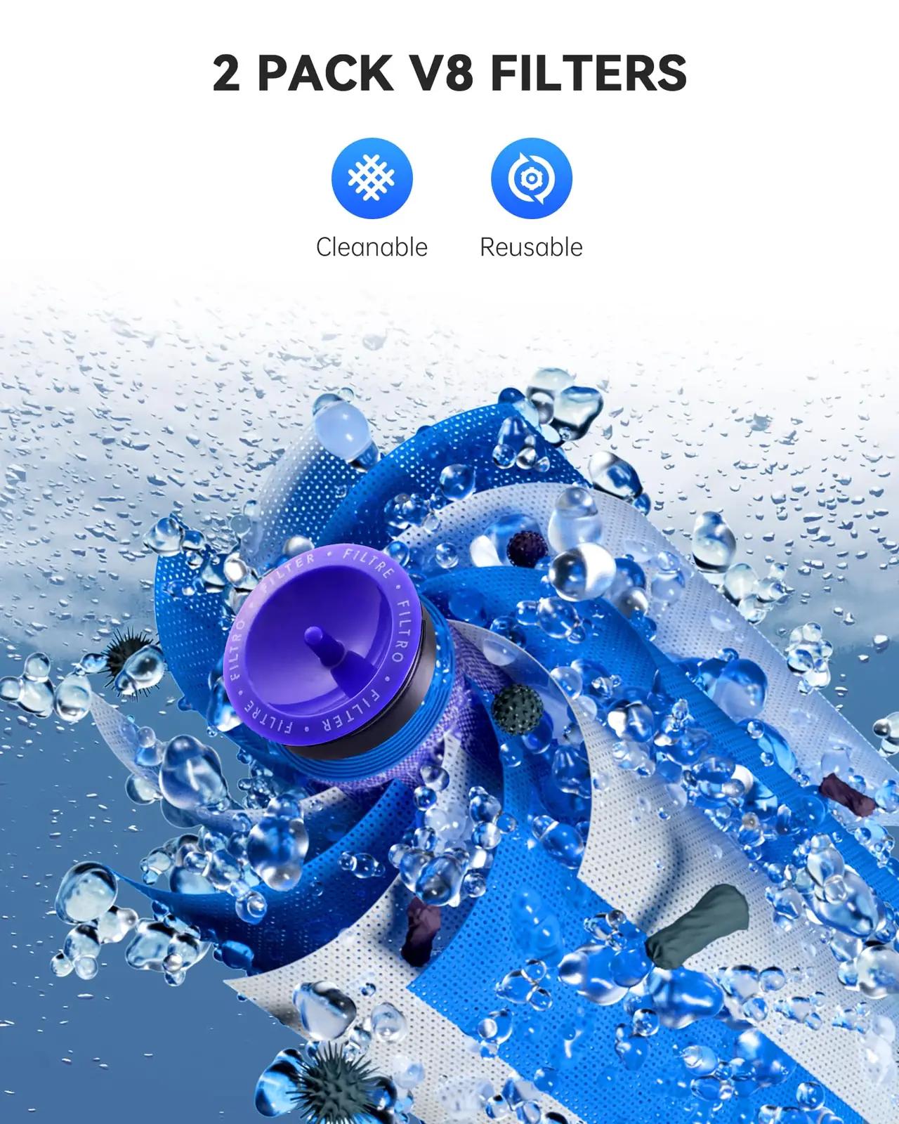 morpilot tugev V8 8000mAh aku – vastupidav kodupuhastuse abimees – lisavaade