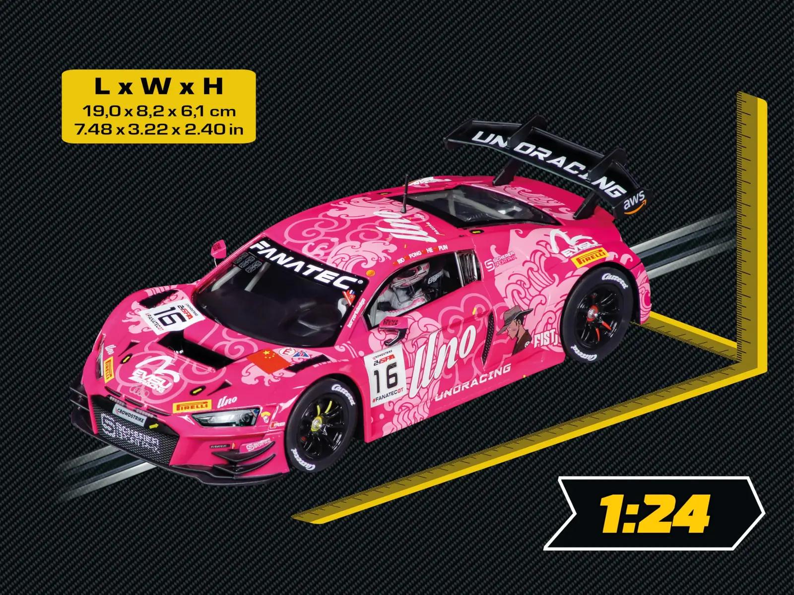 Carrera autorada Audi R8 LMS GT3 evo II – detailne sõiduk – pakend ja tarvikud