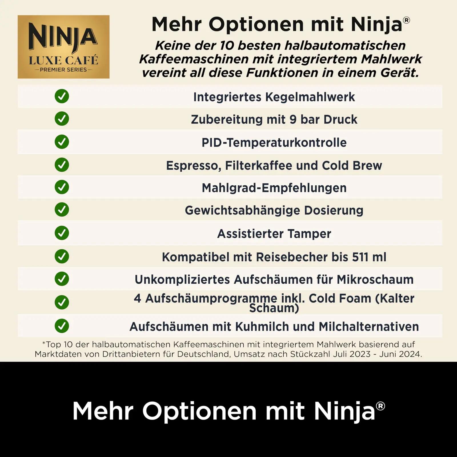 Ninja Luxe roostevaba 3‑in‑1 kohvimasin — mitmekülgne valik – pilt 8