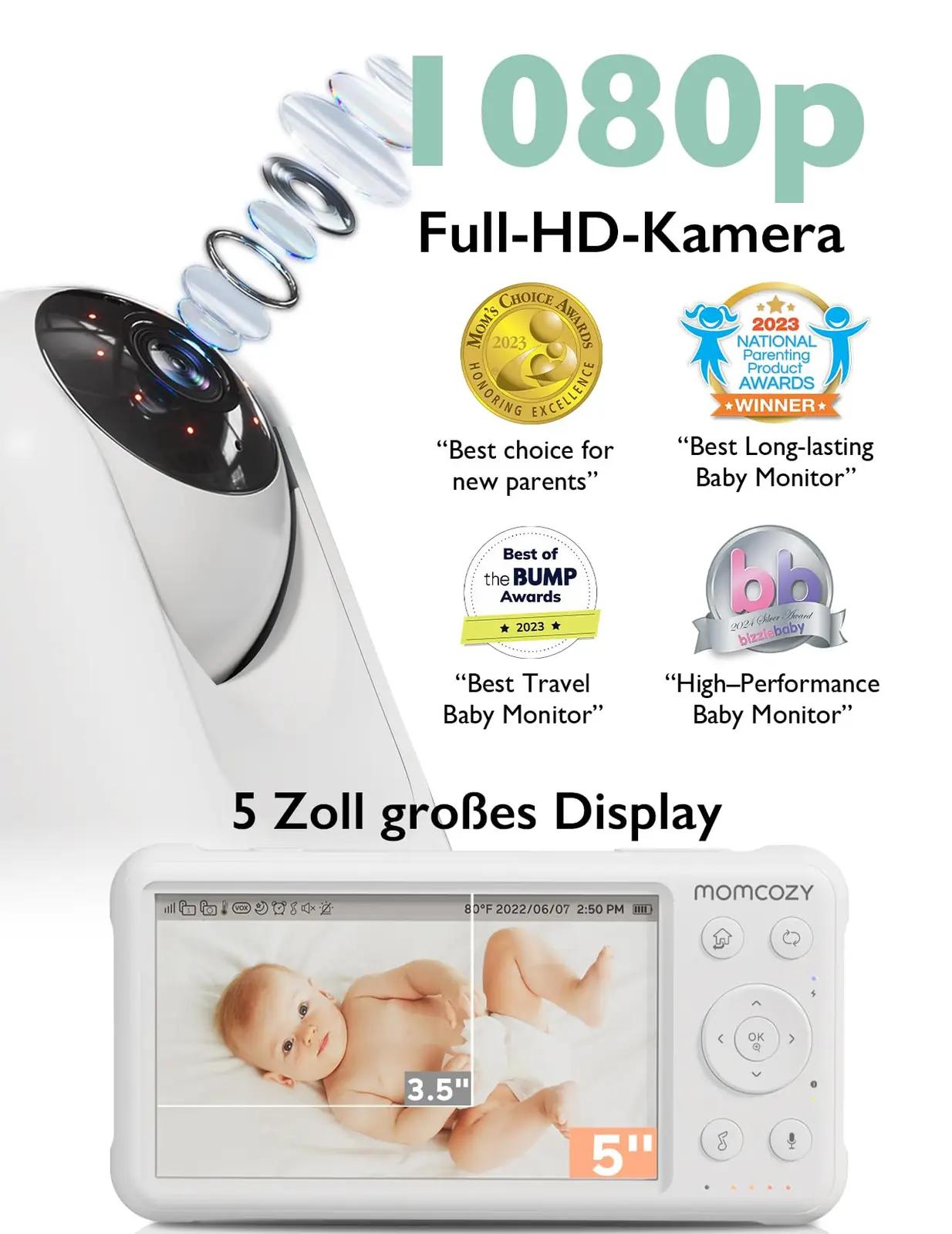 Momcozy beebimonitor kahe kaameraga — selge öövaade – kasutusnäide