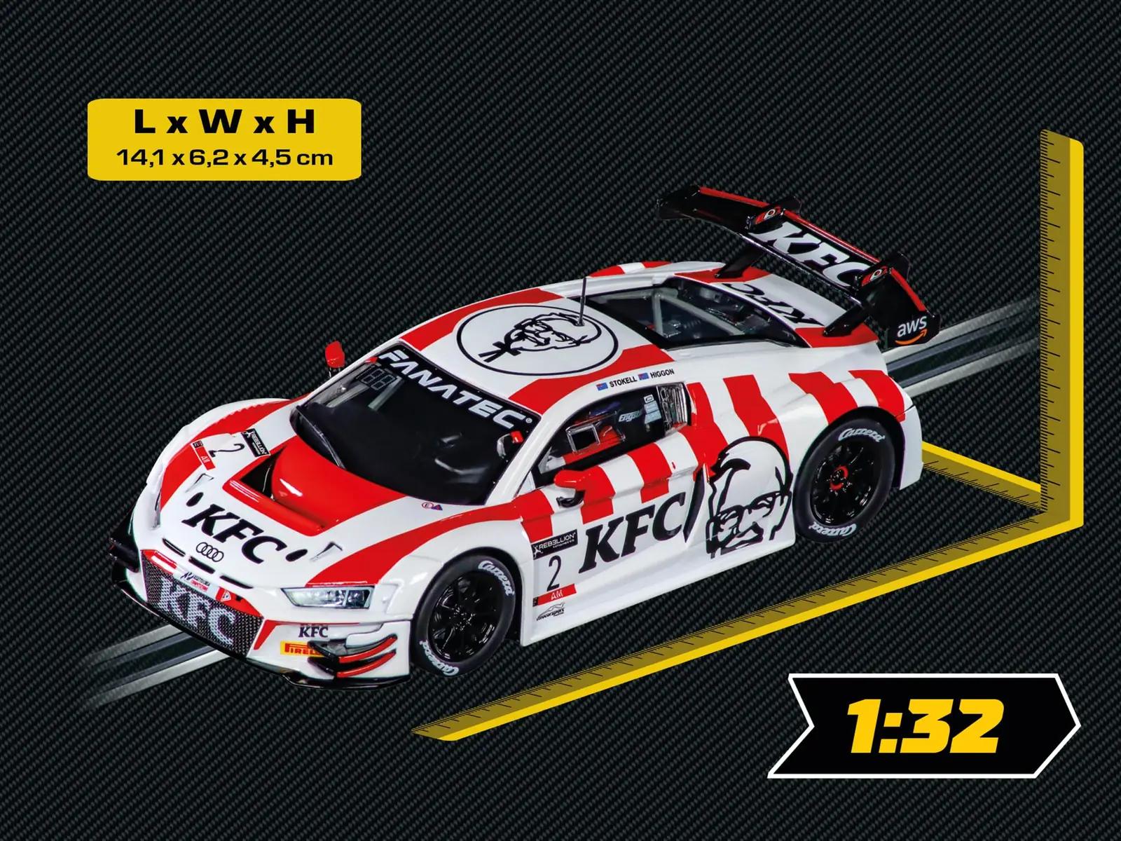 Carrera plastist Audi R8 LMS GT3 evo II — kogumismudel – pakend ja tarvikud