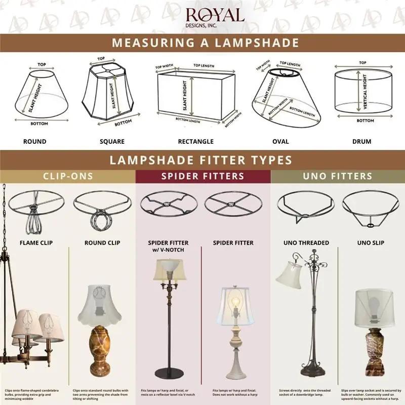 Royal Designs, Inc. Royal Designs elegantne metalllampvarjuk – pilt 7