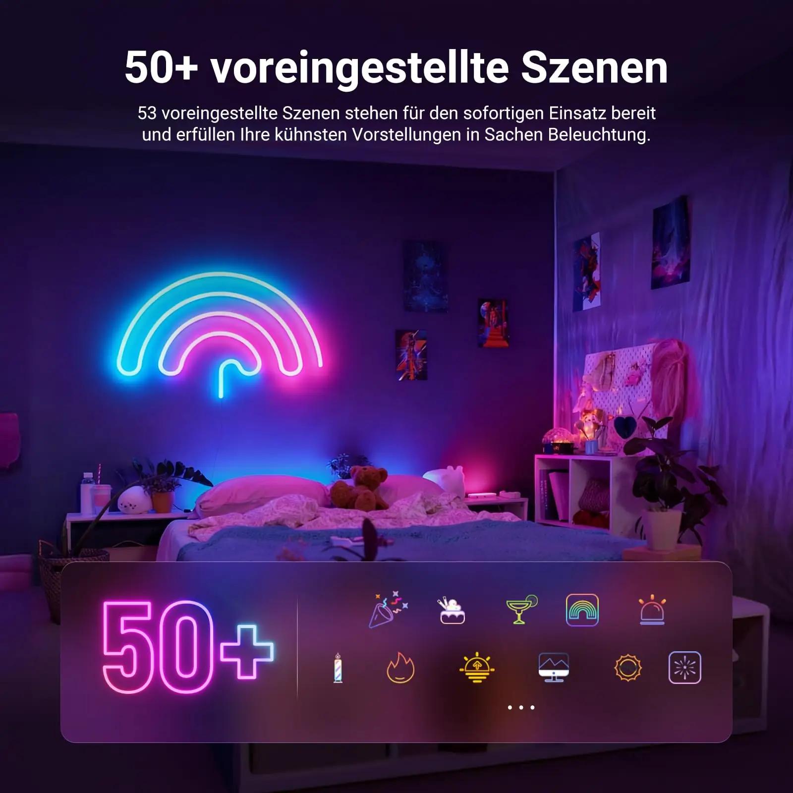NEEWER painduv 5m LED-riba sisevalgustuseks ja dekoratsiooniks – kasutusnäide