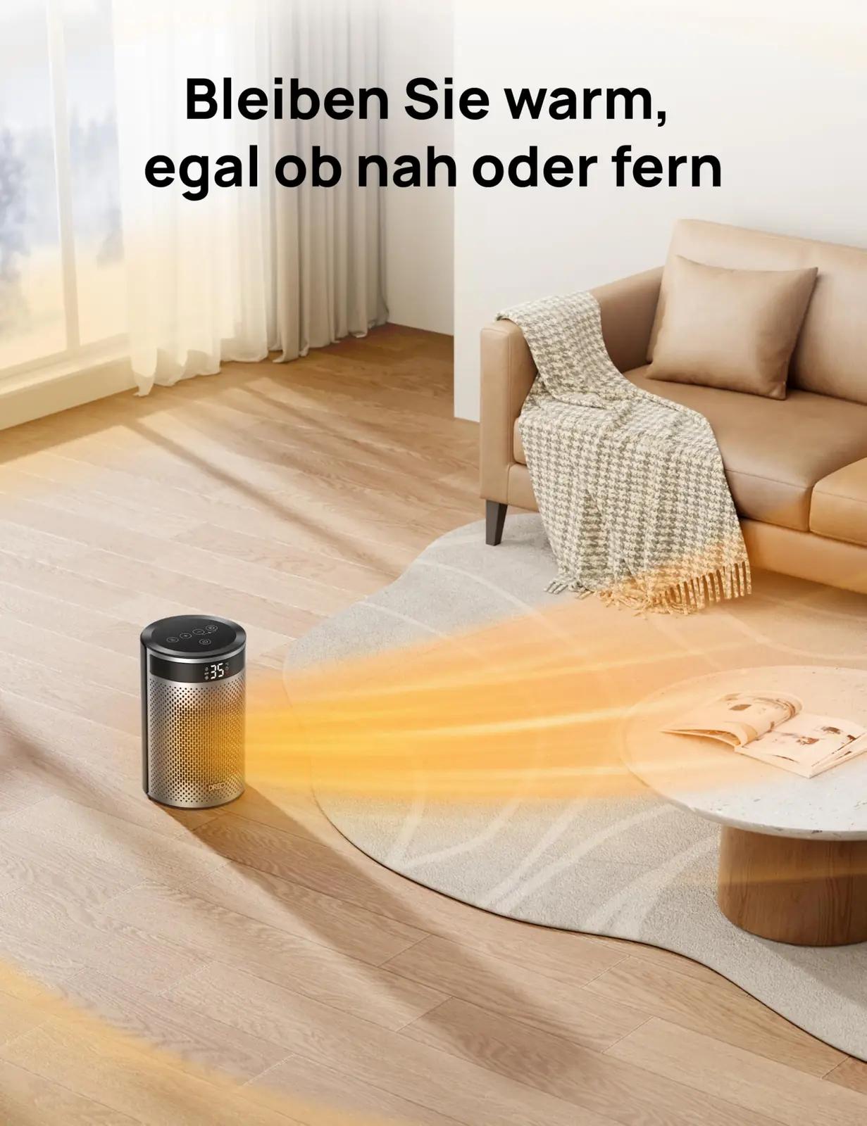 Dreo keramik soojendi — vaikne, energiasäästlik magamistuppa – kasutusnäide
