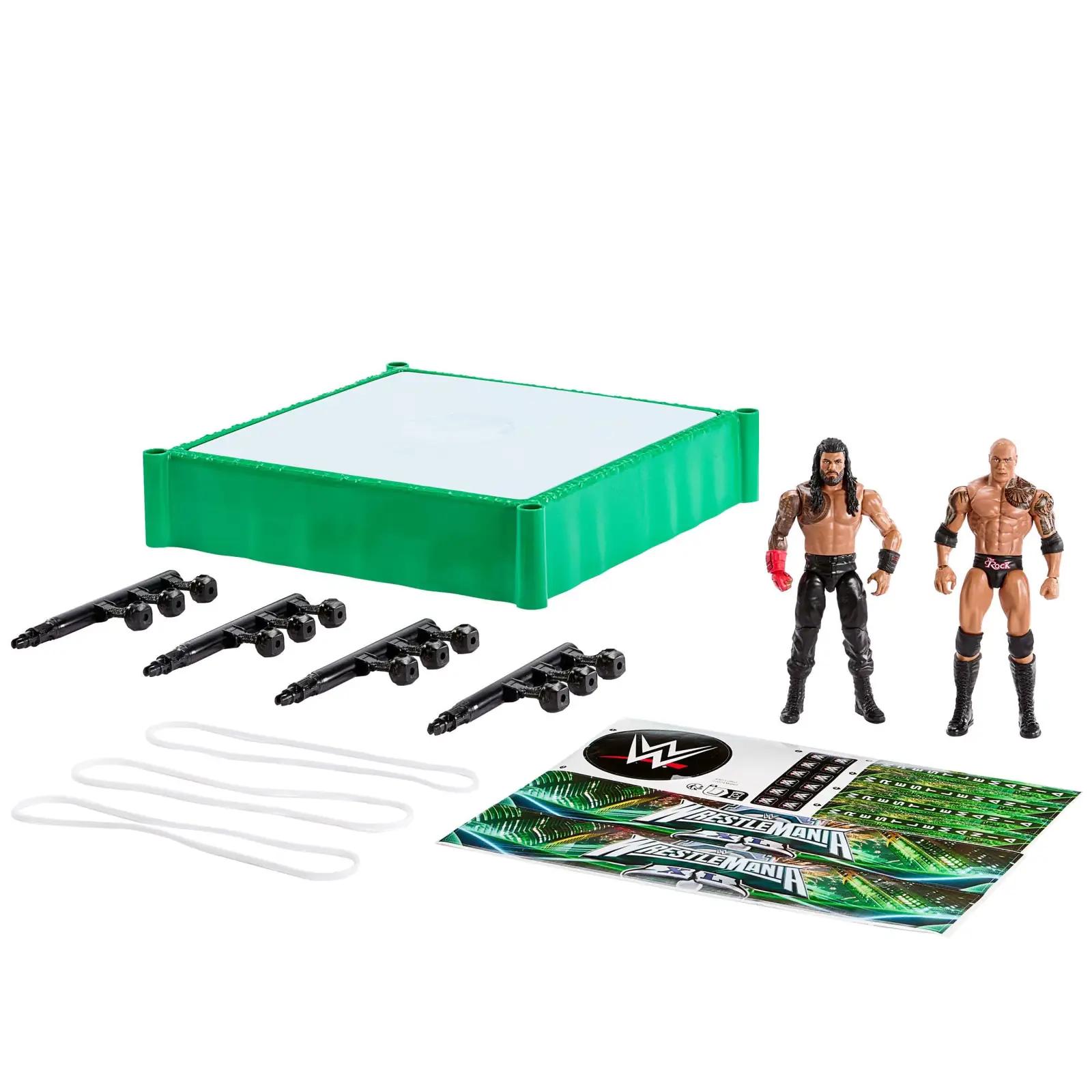 Mattel mängukomplekt WWE rõngas ja 2 action-figuuri – kasutusnäide