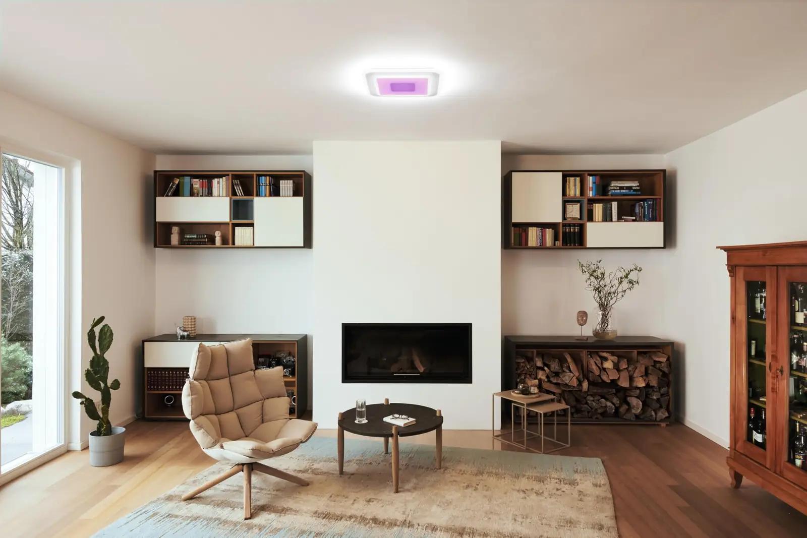 Osram minimalistlik valgusti – valge LED laelamp 50×50 cm – pilt 7