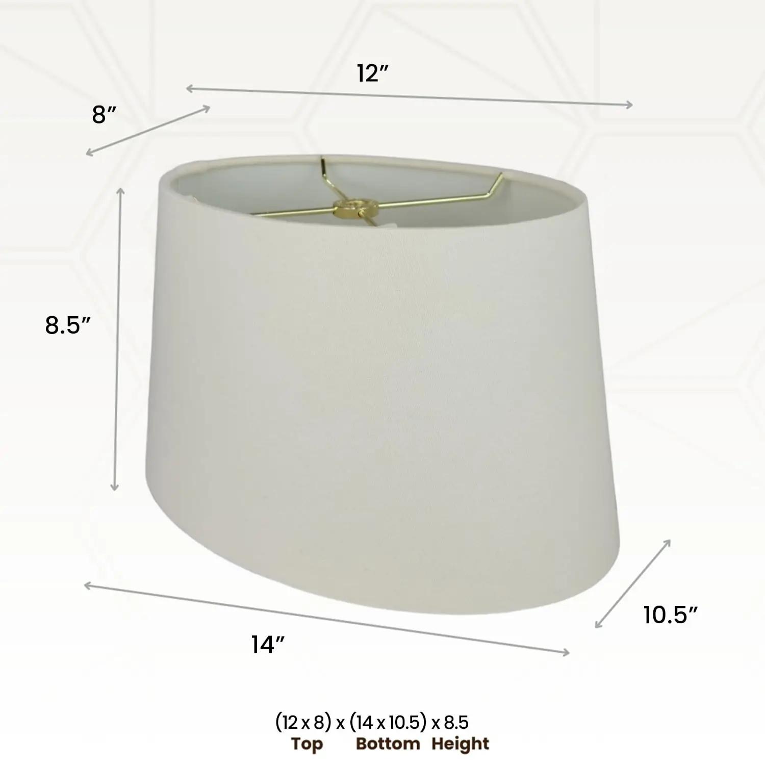 Royal Designs, Inc. linane ovaalne laualampide varjuk – pakend ja tarvikud