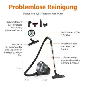 Amazon Basics VCS35B15KOM-85 põrandatolmuimejad – detailne lähivaade
