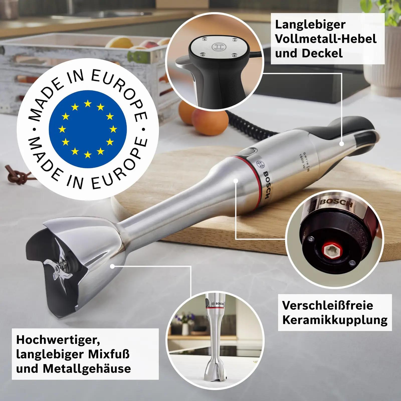 Bosch roostevabast terasest käsimikser 1500 W – lisavaade