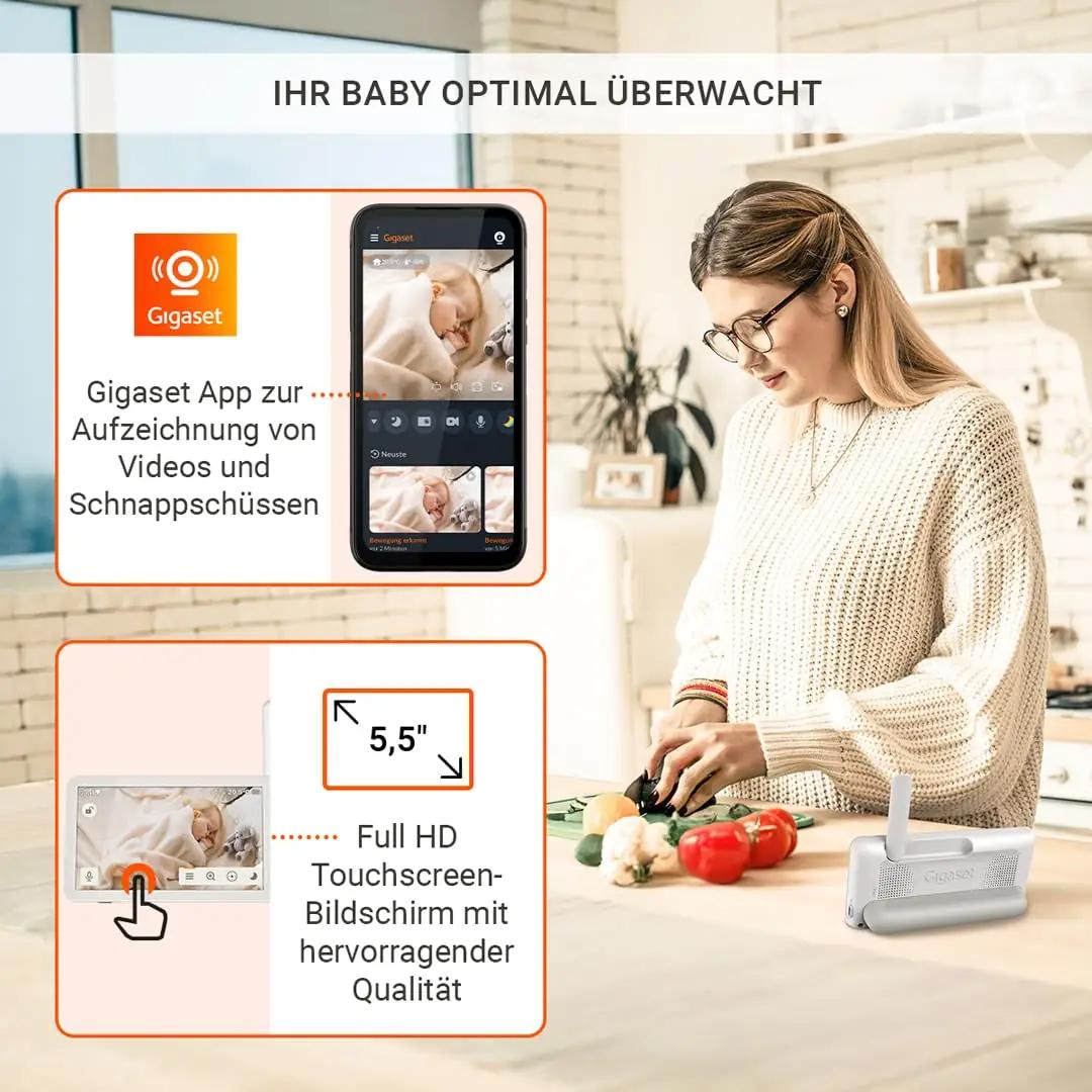 Gigaset video-vahend beebijärelevalve — kvaliteetne 5,5″ ekraan – kasutusnäide