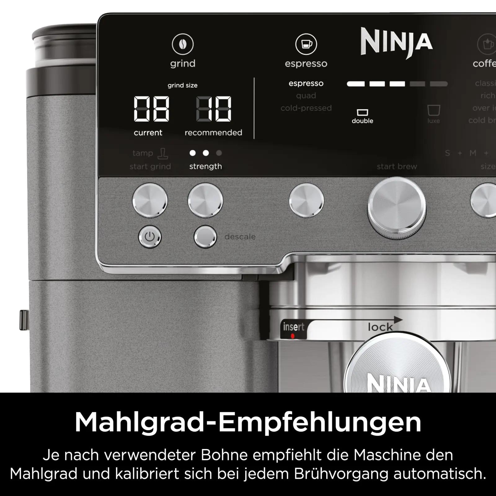 Ninja Luxe roostevaba 3‑in‑1 kohvimasin — mitmekülgne valik – lisavaade