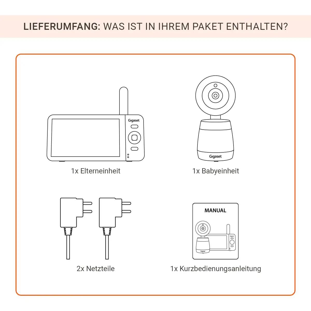 Gigaset video-vahend beebijärelevalve — kvaliteetne 5,5″ ekraan – pilt 8
