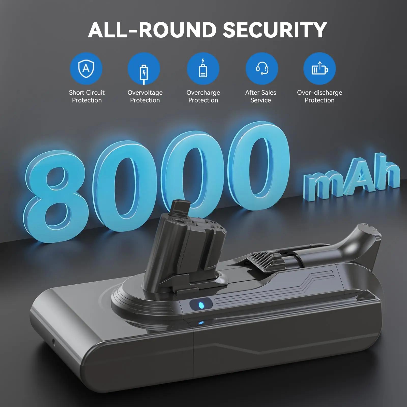 morpilot asendamatu 25.2V 8000mAh aku kodupuhastuseks – pakend ja tarvikud