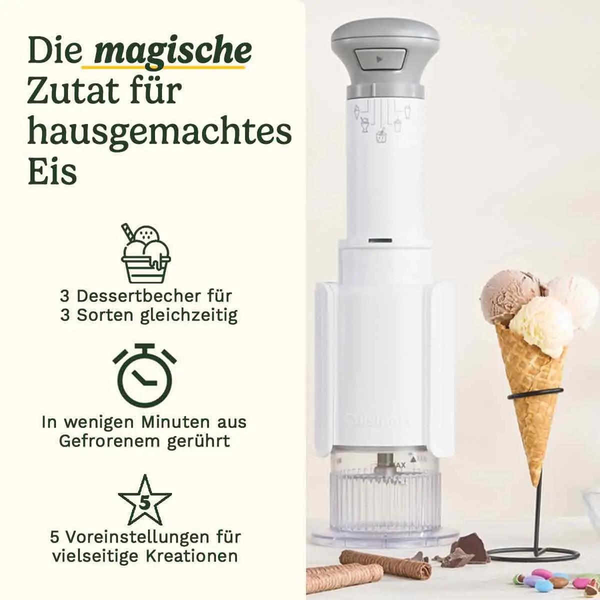 Cuisinart kaasaskantav jäätisemasin – kompaktne 5in1 seade – detailne vaade