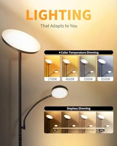 LuminexDesigns LED-lamp lauaga – reguleeritav ja eredas valguses – kasutusnäide