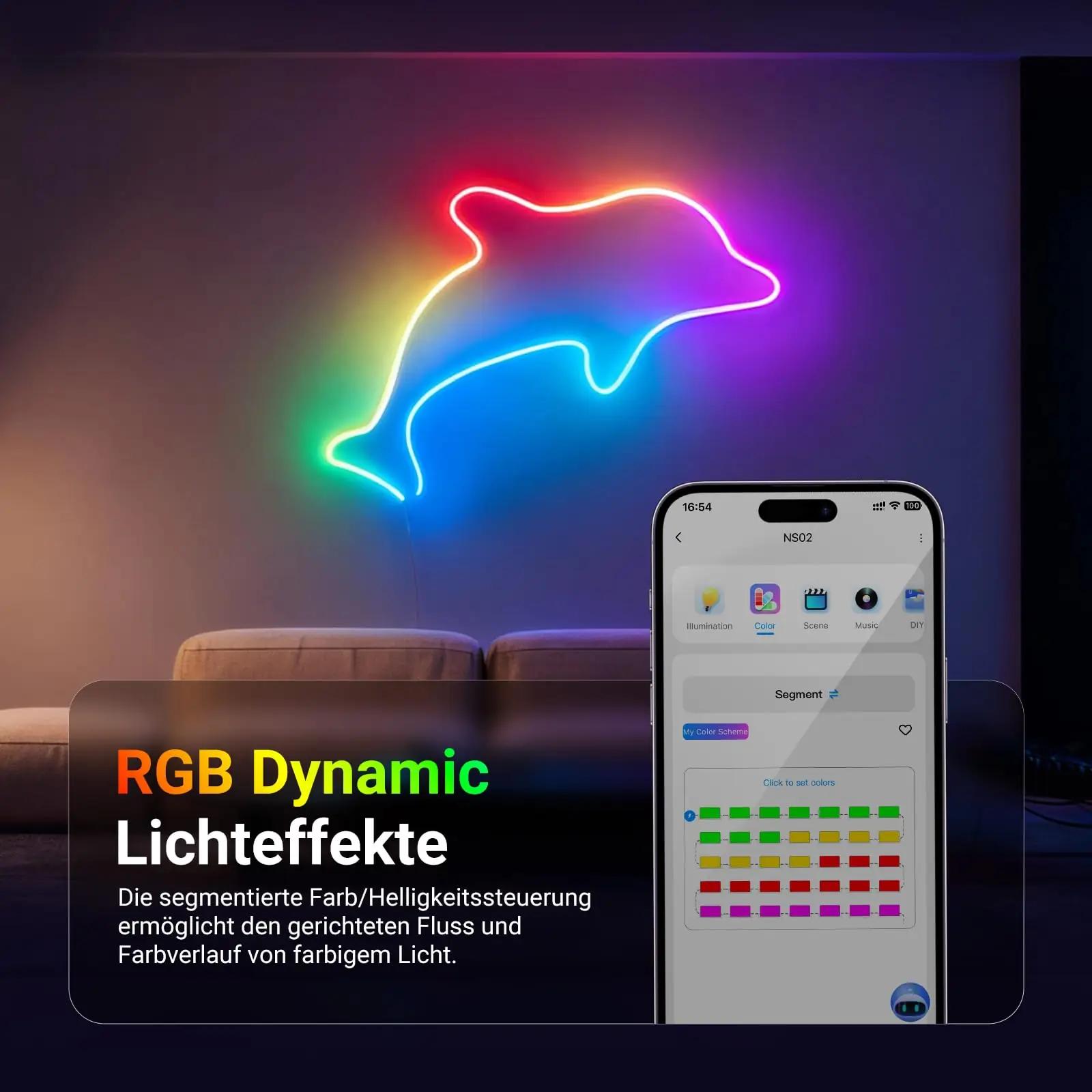 NEEWER painduv 5m LED-riba sisevalgustuseks ja dekoratsiooniks – pakend ja tarvikud