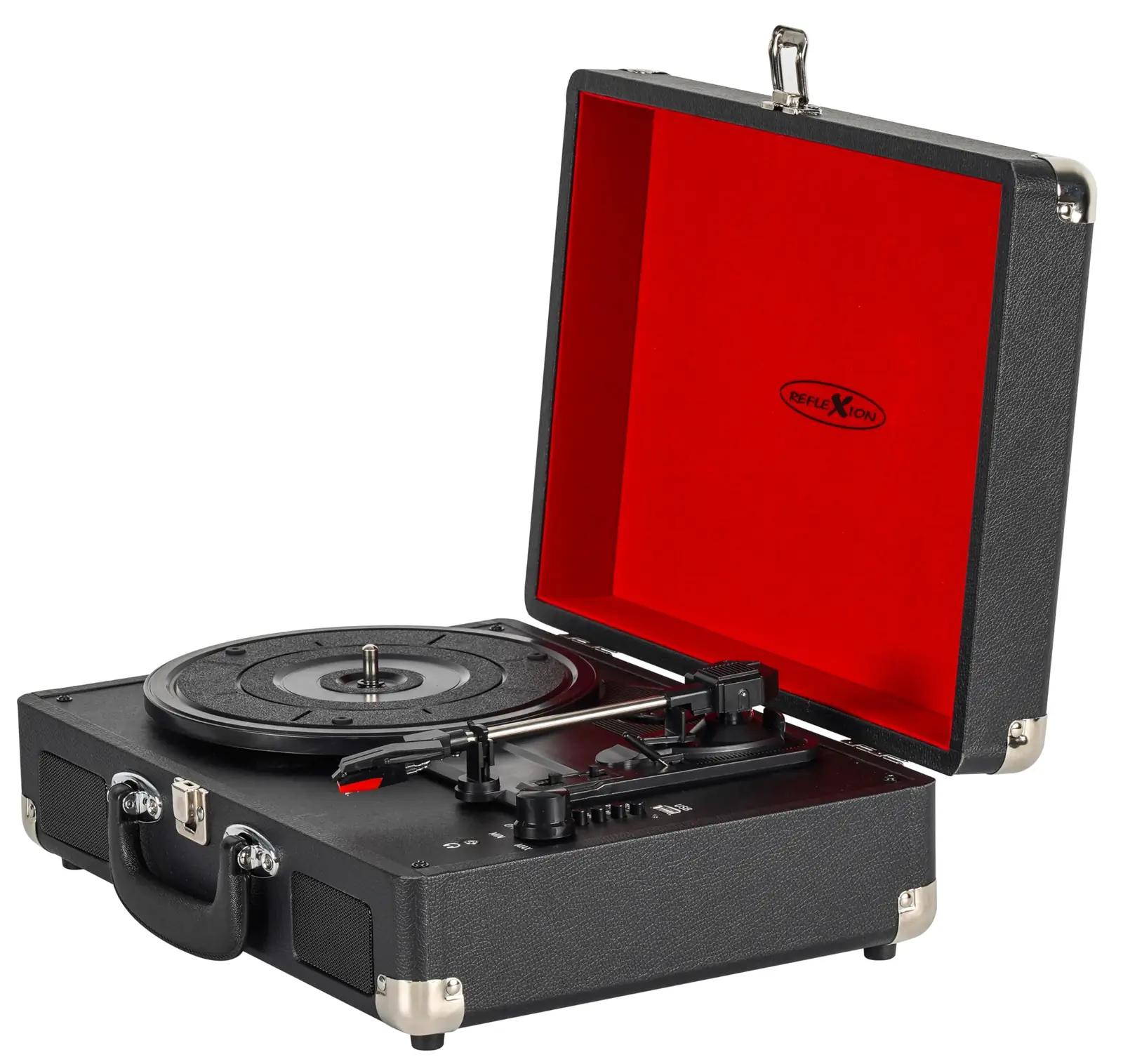 REFLEXION vintage puidust kaasaskantav grammofon – pilt 6