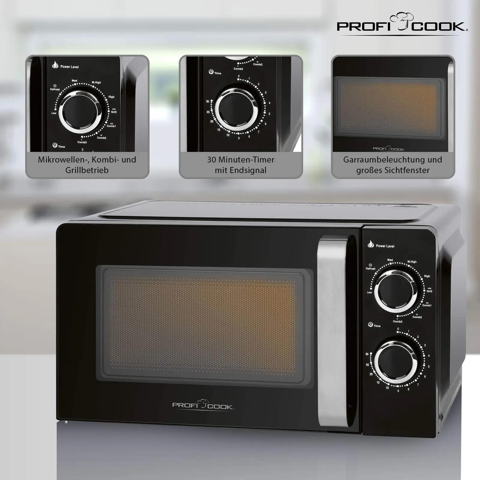 Profi Cook roostevaba mikrolaineahi 900 W – kompaktne kingitus – kasutusnäide