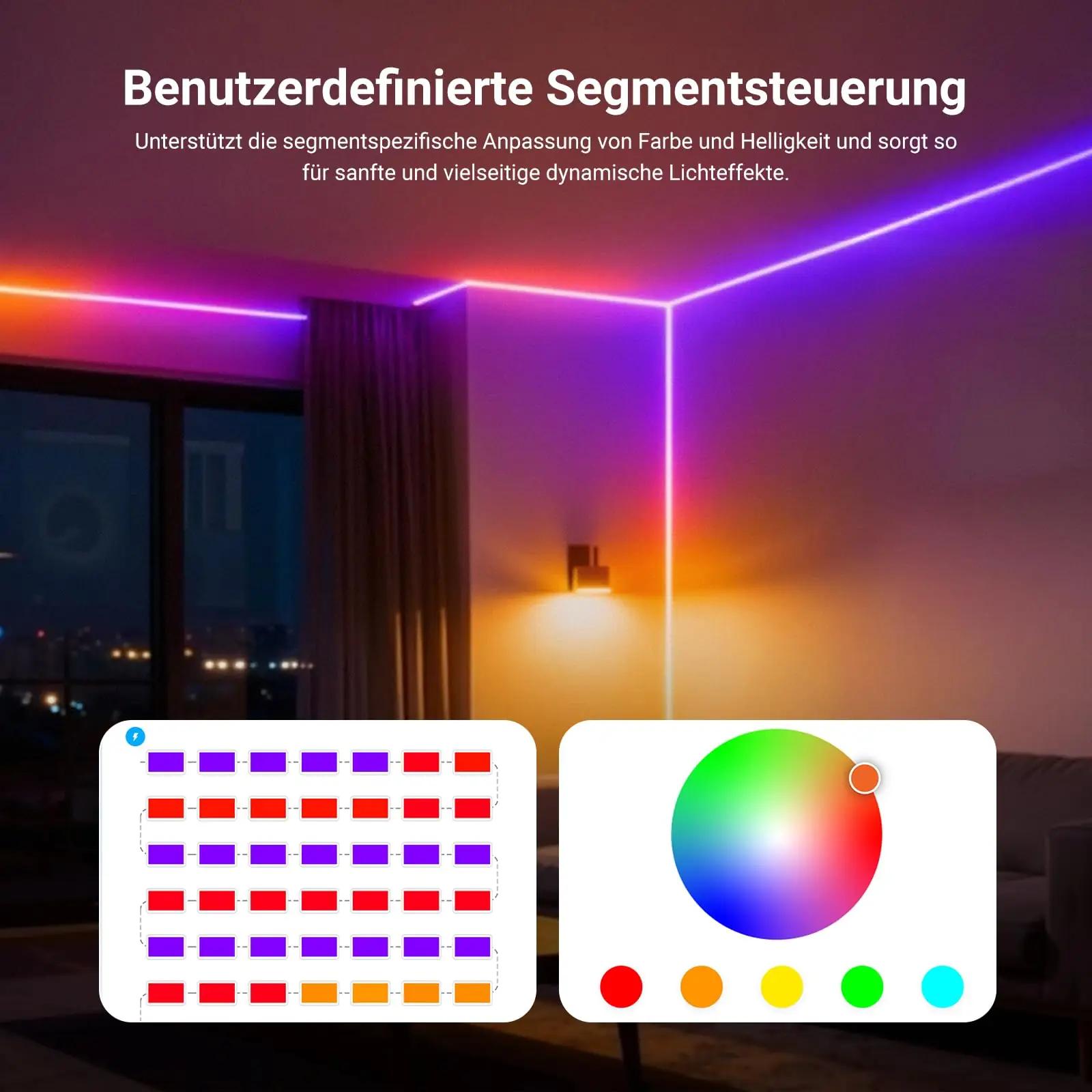 NEEWER värviline 5m LED-riba — reguleeritav ja veekindel – pilt 8