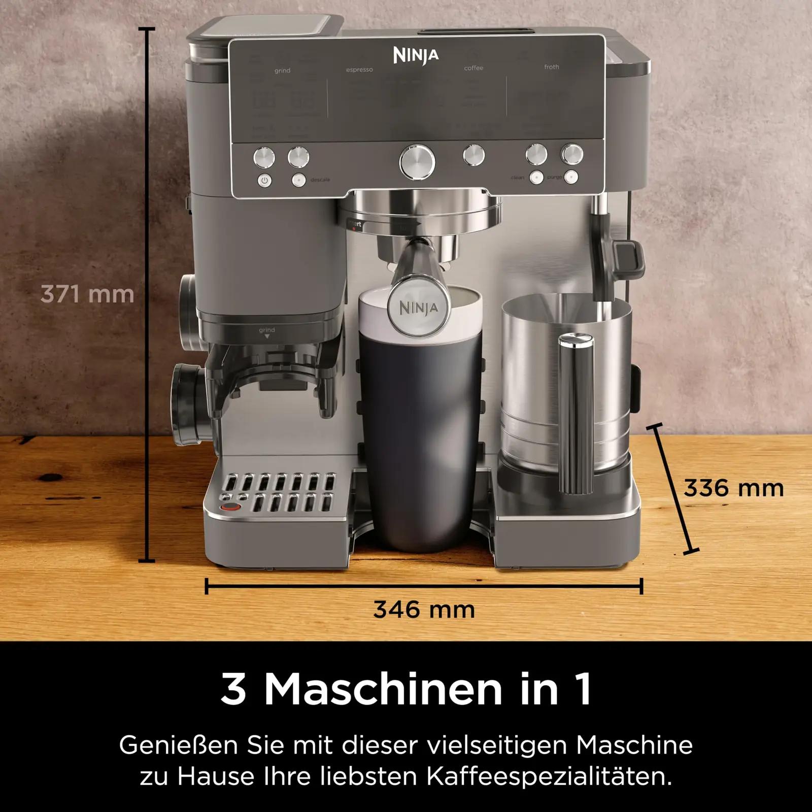 Ninja ES601EUGM tee ja espresso – detailne lähivaade