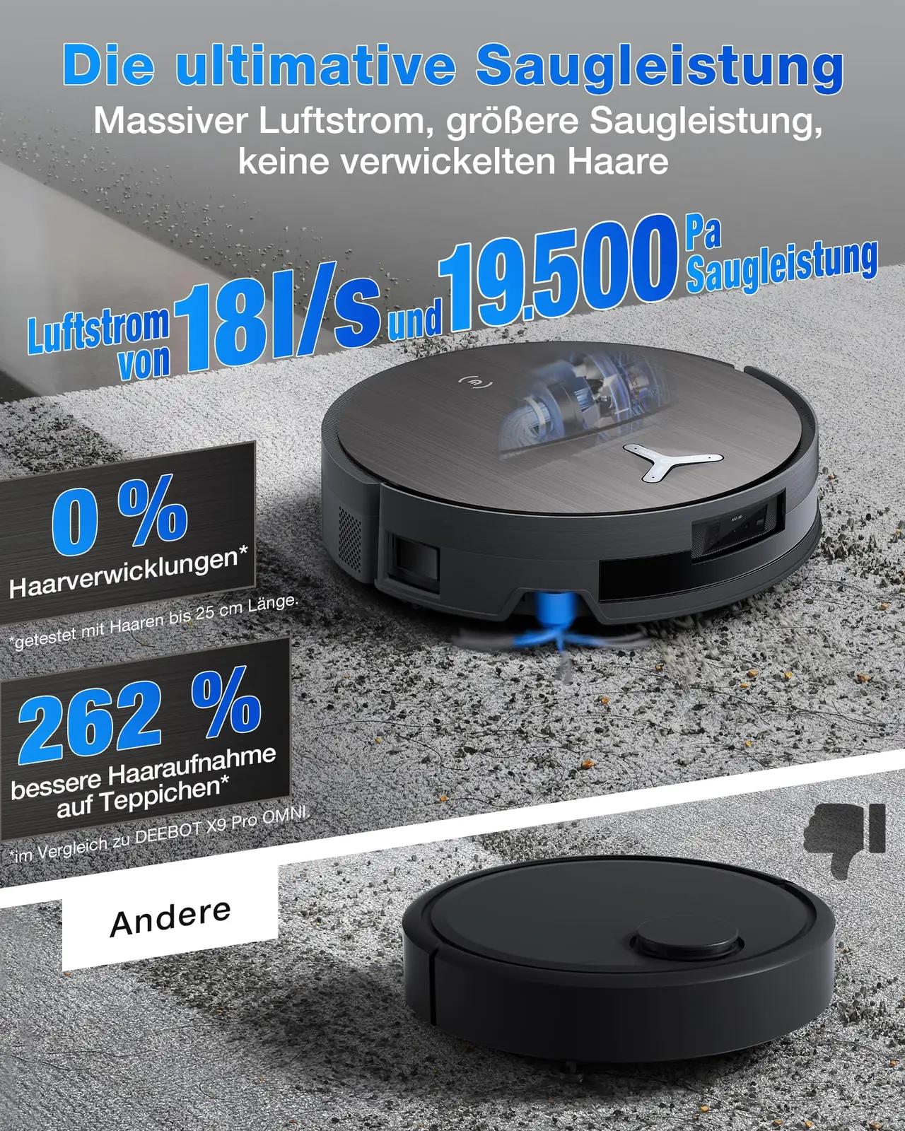 ECOVACS tolmuhai X11 OMNICYCLONE – võimas kodupuhastus – lisavaade