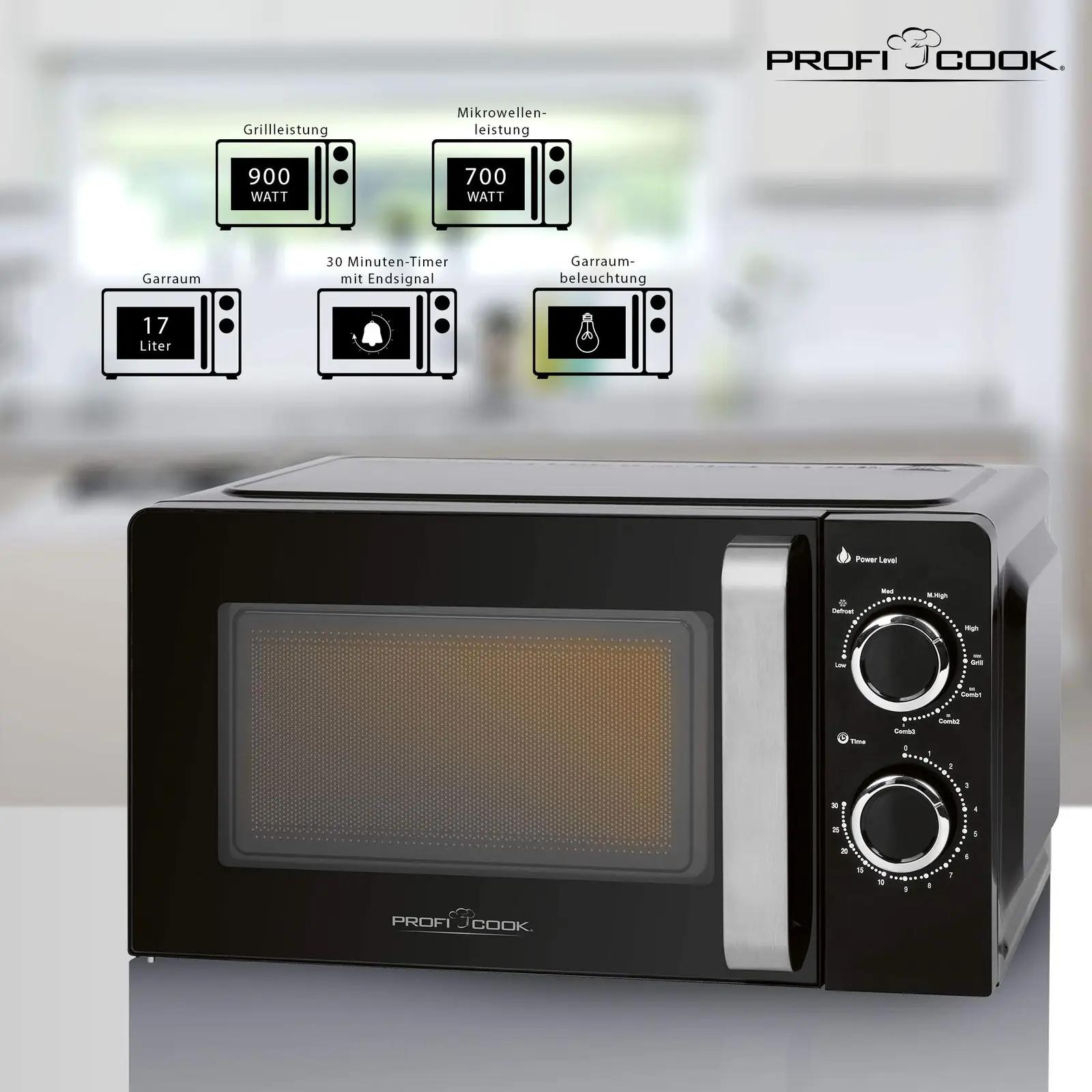 Profi Cook 501208 mikrolaineahjud grilliga – detailne lähivaade