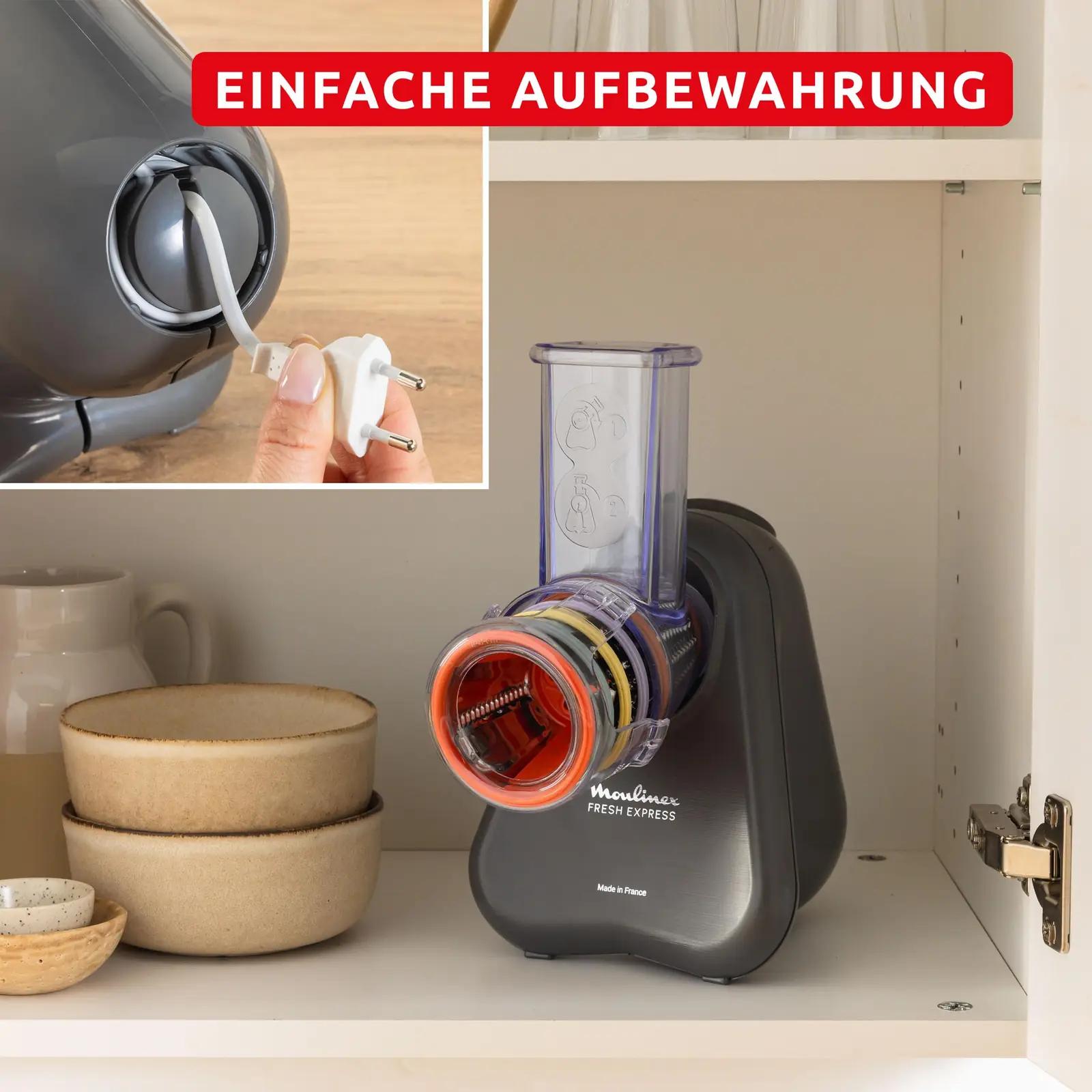 Moulinex köögikohver: Fresh Express 5-in-1 köögividin – pakend ja tarvikud