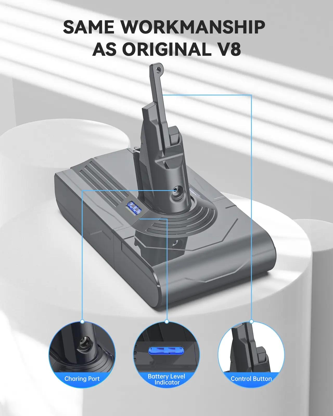 morpilot tugev V8 8000mAh aku – vastupidav kodupuhastuse abimees – pilt 6