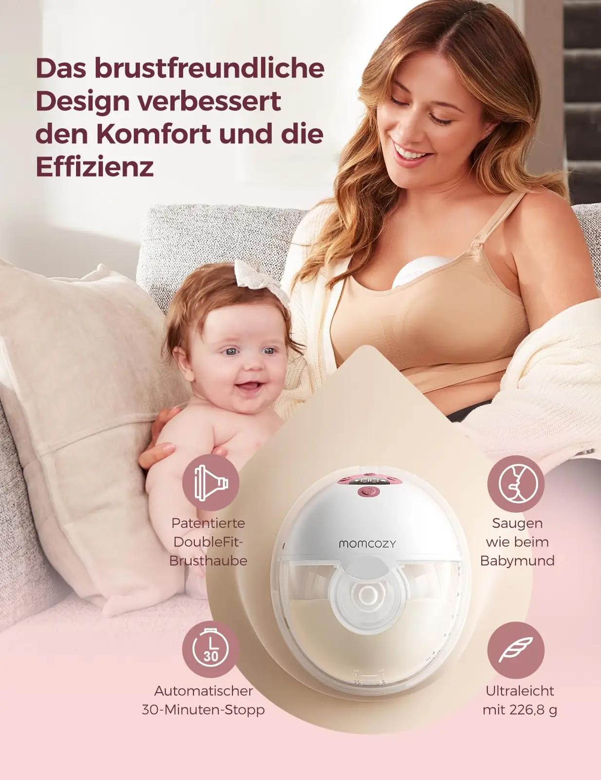 Momcozy nutikas topeltrindade pump — kaasaskantav ja vaikselt – kasutusnäide
