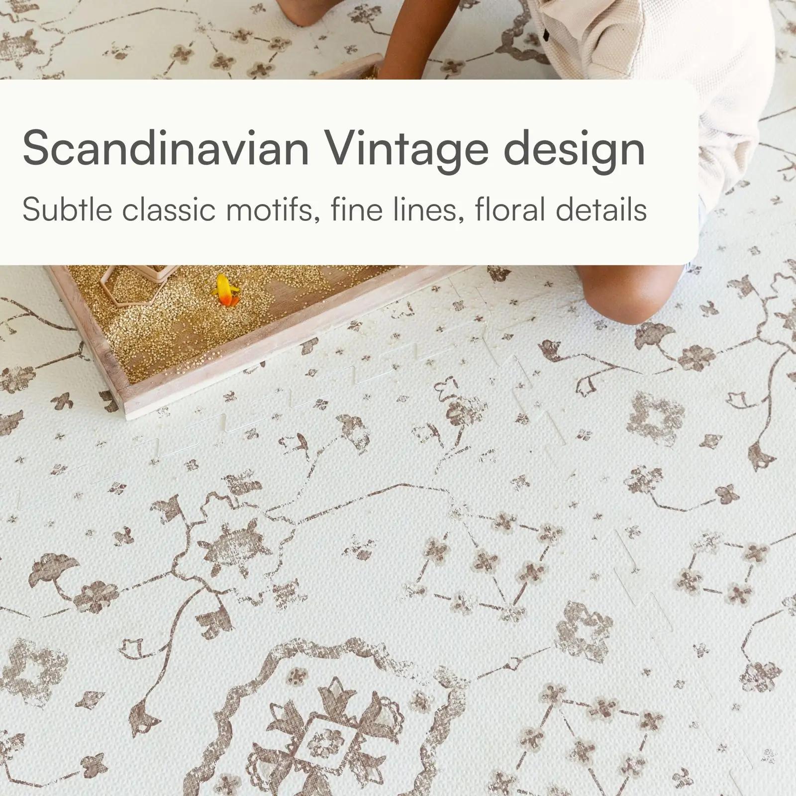 Lillefolk pehme EVA mängumatt 1,8×1,8 m – Vintage – kasutusnäide