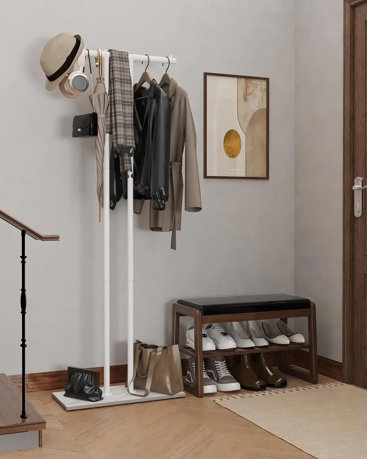 OUTBROS valge metallriidepuu – stabiilne ja modernne 60cm – detailne vaade