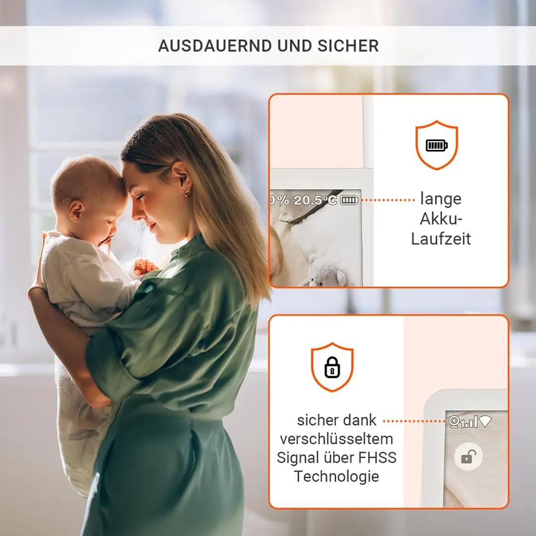 Gigaset video-vahend beebijärelevalve — kvaliteetne 5,5″ ekraan – pakend ja tarvikud