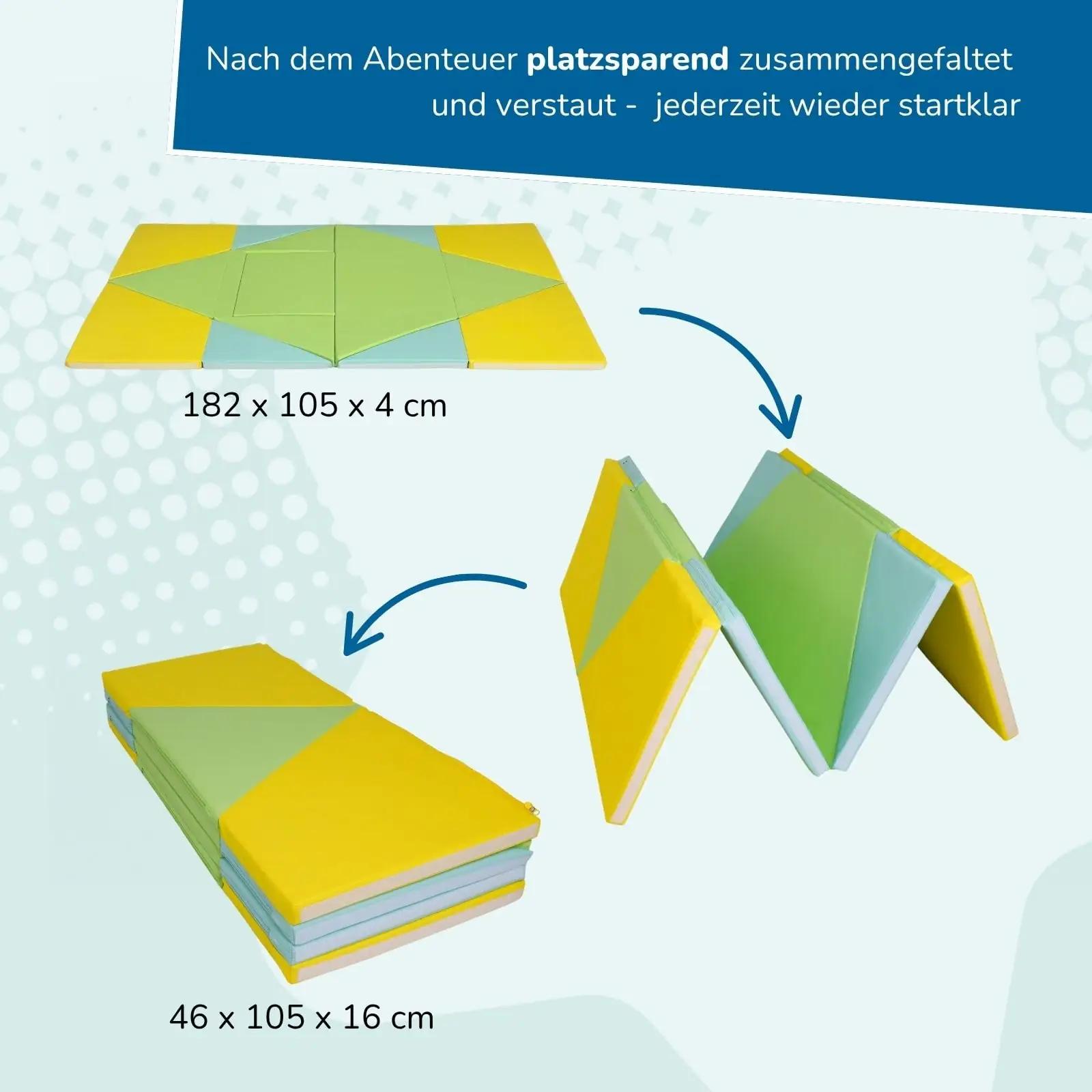 alldoro pehme mängumatt 3‑in‑1: krabbelpadja ja tipi‑lahendus – pilt 8