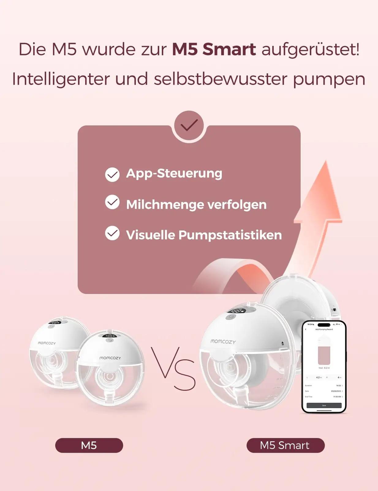 Momcozy nutikas elektriline rinnapump – käed vabad ja mugav – detailne vaade