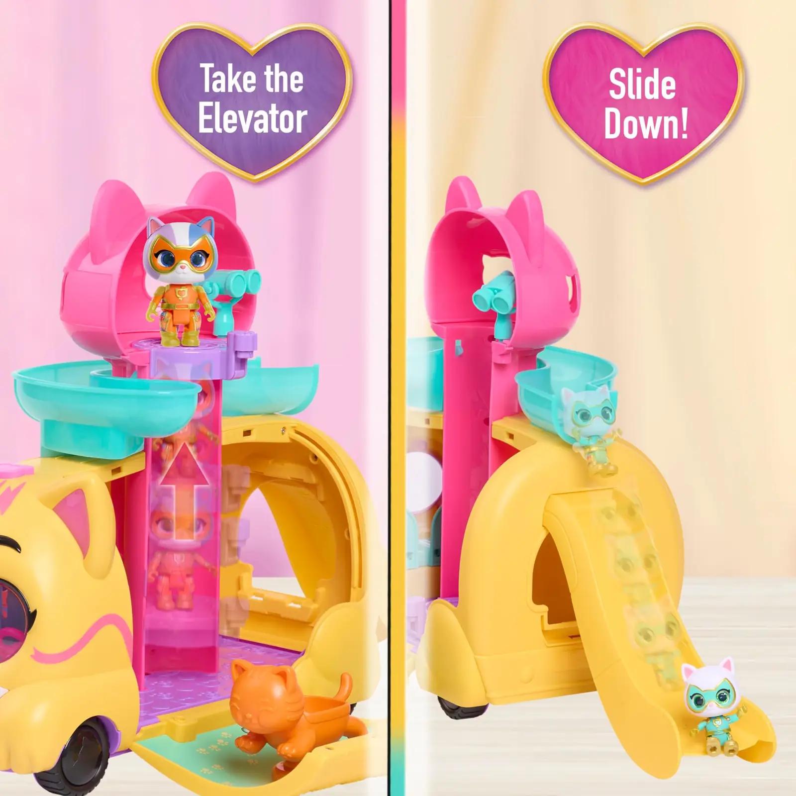 Just Play SuperKitties mängukomplekt lastele — helid ja valgus – kasutusnäide