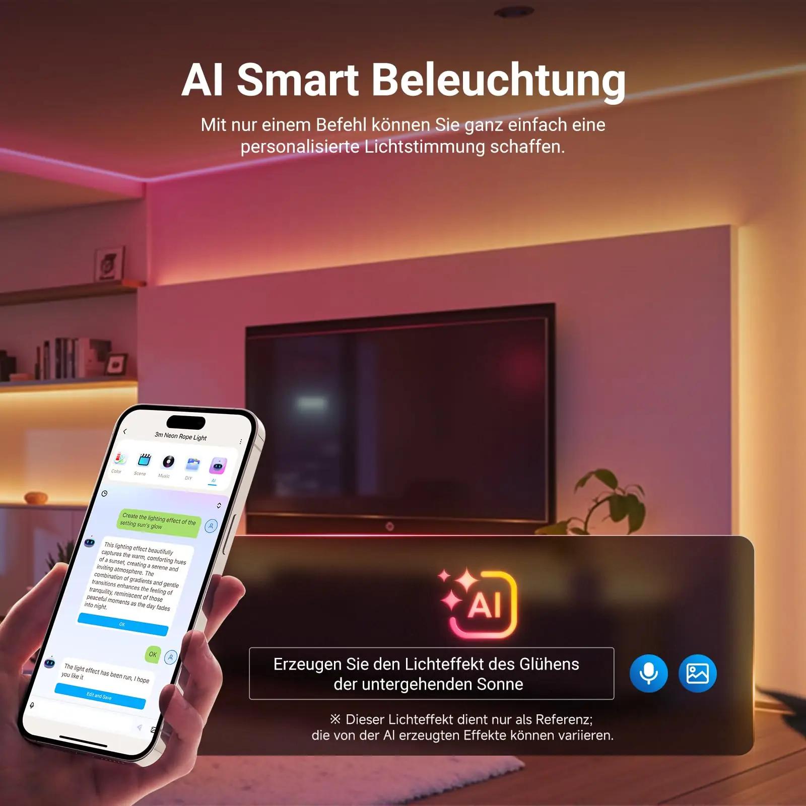 NEEWER värviline 5m LED-riba — reguleeritav ja veekindel – lisavaade