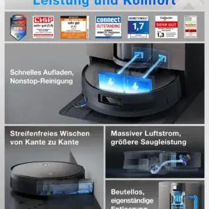 ECOVACS X11 OMNICYCLONE robottolmuimejad – detailne lähivaade