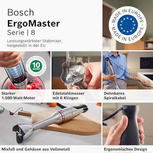 Bosch roostevabast terasest käsimikser 1500 W – pilt 13