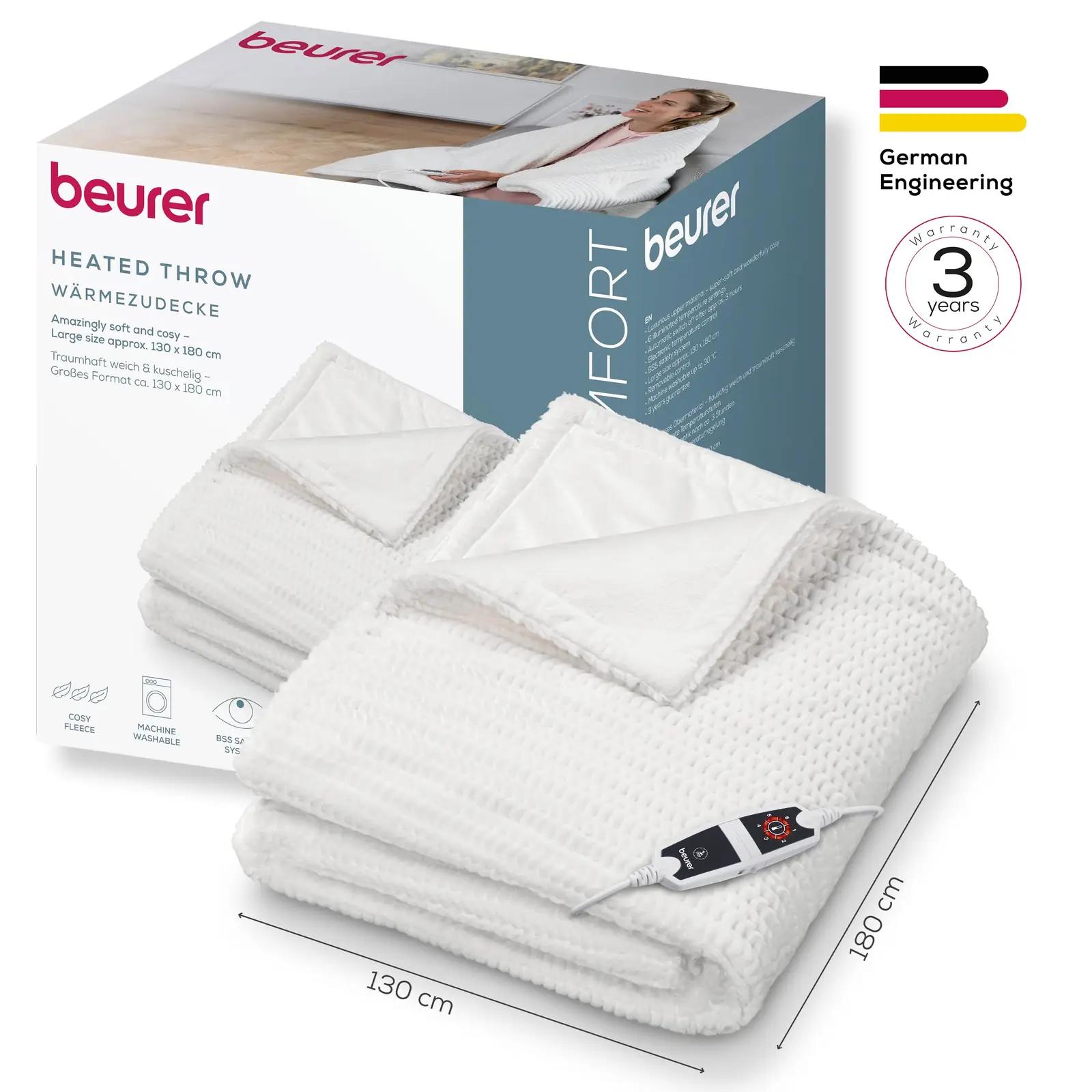 Beurer luksuslik soojatekk 180×130 cm – pehme plüšš – pilt 8