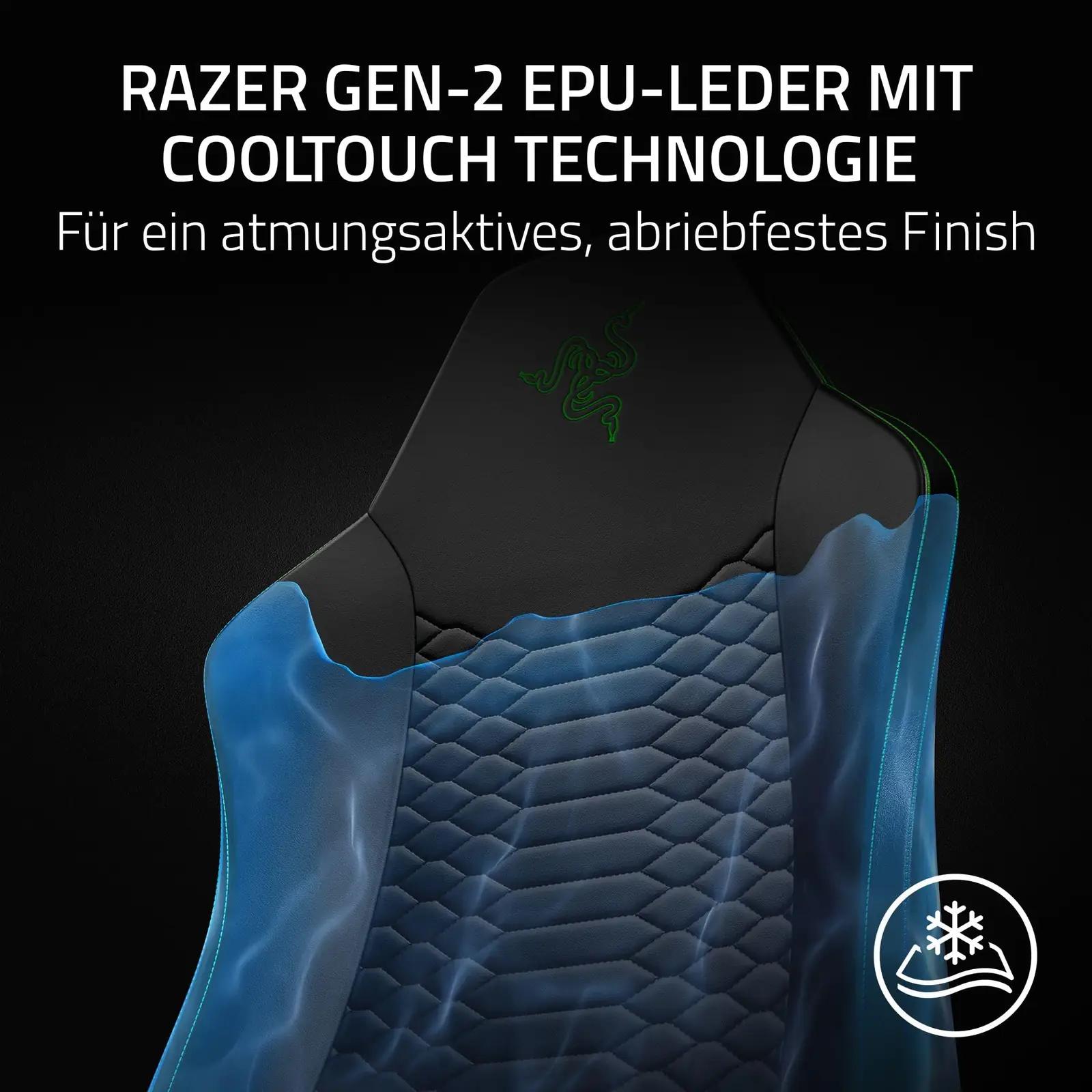 Razer mugav ergonoomiline mängutool – hingav kunstnahk – pakend ja tarvikud