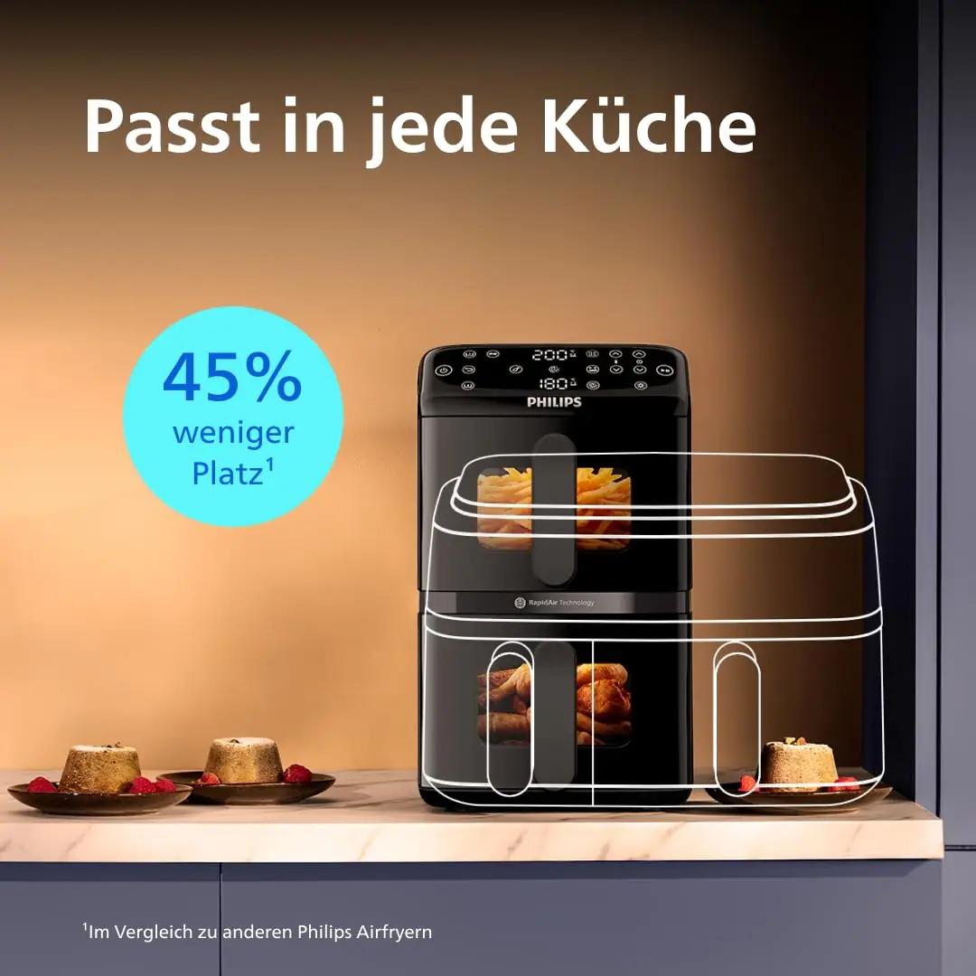 Philips õhufritüür 4000 Series – kahekorvis, ruumisäästlik 10L – lisavaade