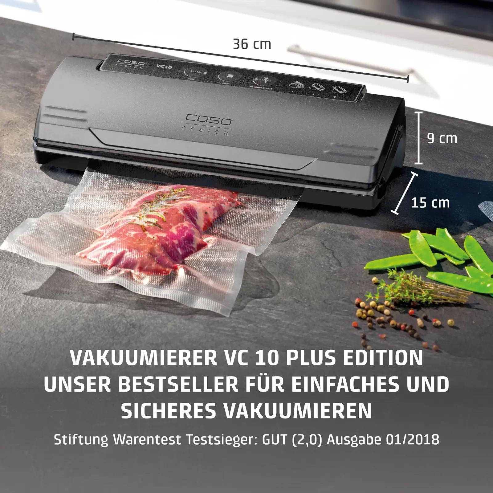 Caso VC 10 Plus vaakumseade, plast, 30 cm – pakend ja tarvikud